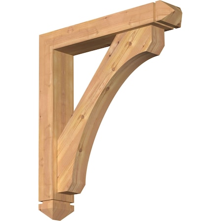 Legacy Arts And Crafts Smooth Bracket W/ Offset Brace, Western Red Cedar, 5 1/2W X 30D X 34H